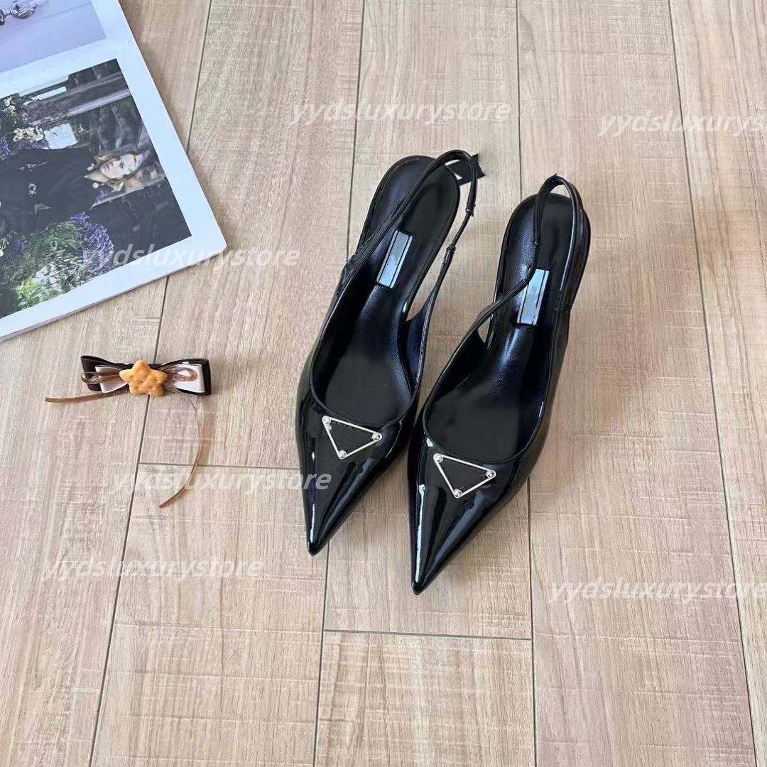 Designer shoes Luxury genuine leather high-heeled shoes new pointed-toe slim high-heeled cocktail ladies' sandals fashionable high-quality ladies' high-heeled shoes
