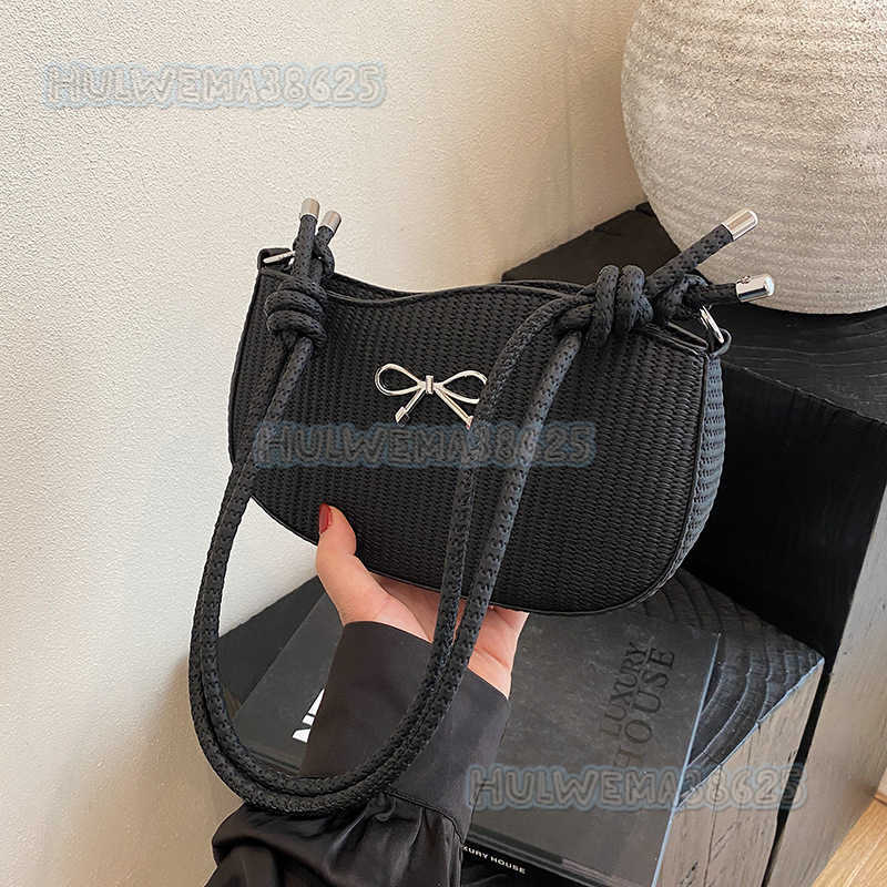 2025 New Niche Design Bowknot Single Shoulder Underarm Bag for Women Cute Niche Design Stylish Crossbody Bag H250806