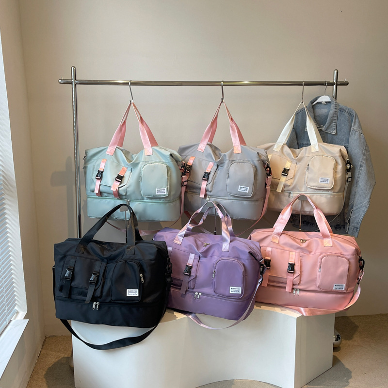 New Hot Selling Multi-Functional Fiess Two-Layer Telescopic Large Capacity Travel Sports Handbag Women's Bag