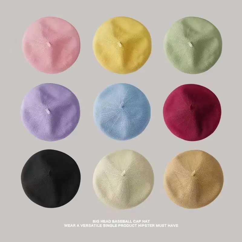 INS Summer Rhinestone Beret Womens New Fashion Versatile Hat Thin Breathable Painter Hat Beret Hats for Women XJ250807