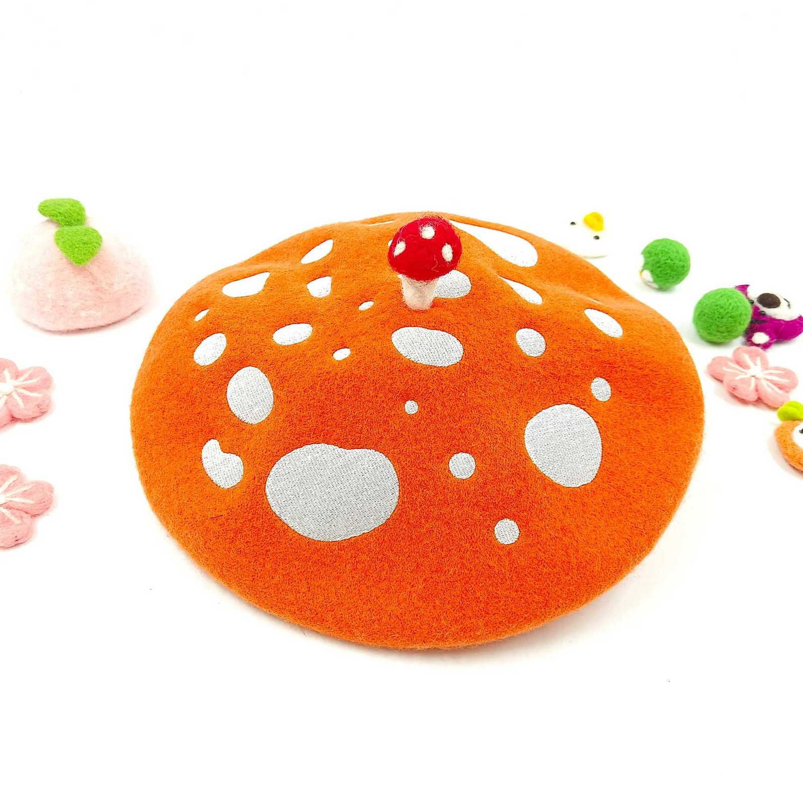 Women Handmade Beret Hat Female Hat Autumn Wool Felt Cloud Painter C Warm Thick Pea Newsboy Hat Outdoor Walking Hat XJ250807