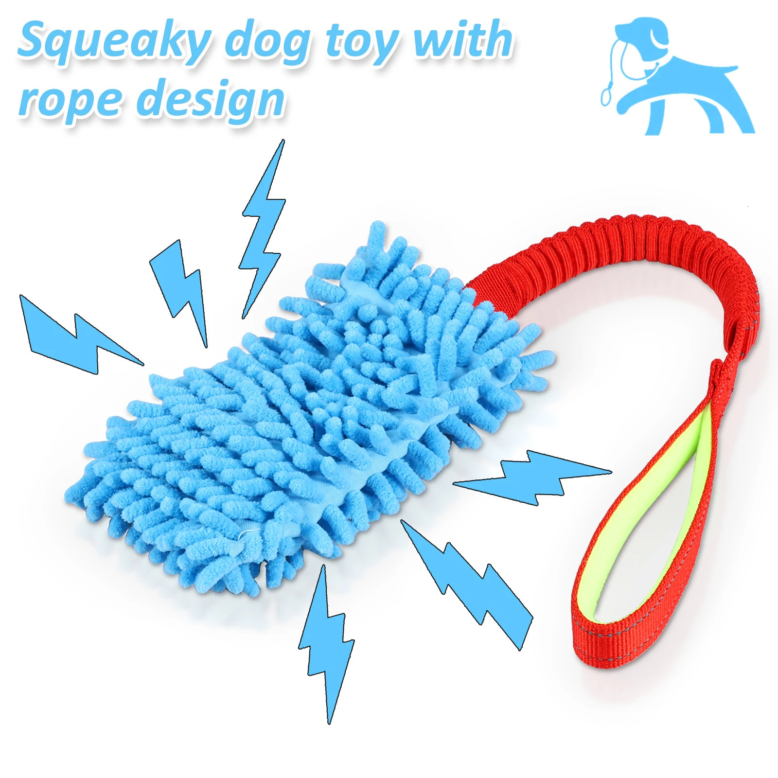 2Pcs Dog toys Dogs Chew Toy with Squeaky Sound Training Interactive Pet Chew Rope Teething Toy Puppy Dog stuff dogs accessories 250804