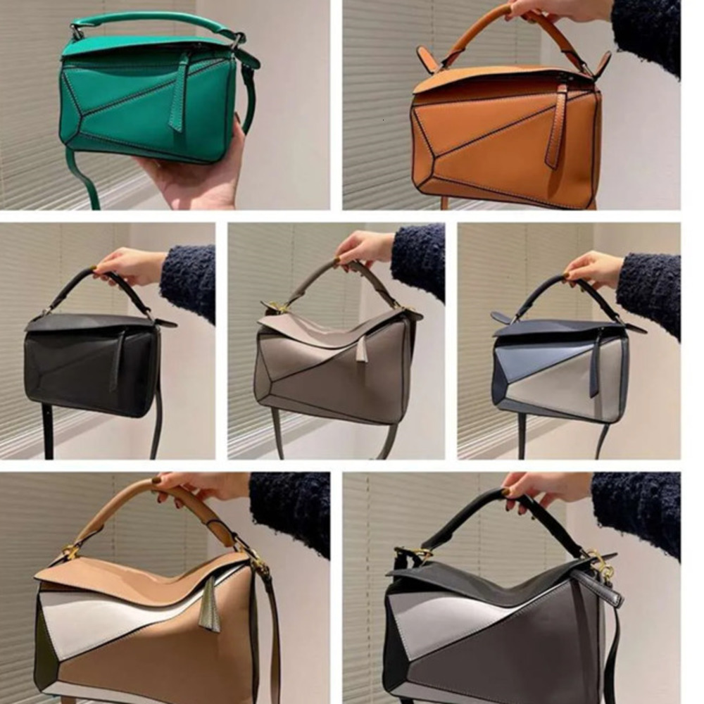 Evening Bags 10A Designer Bag Genuine Leather Handbag Shoulder Bucket Woman Bags Puzzle Clutch Crossbody Geometry Square 0807
