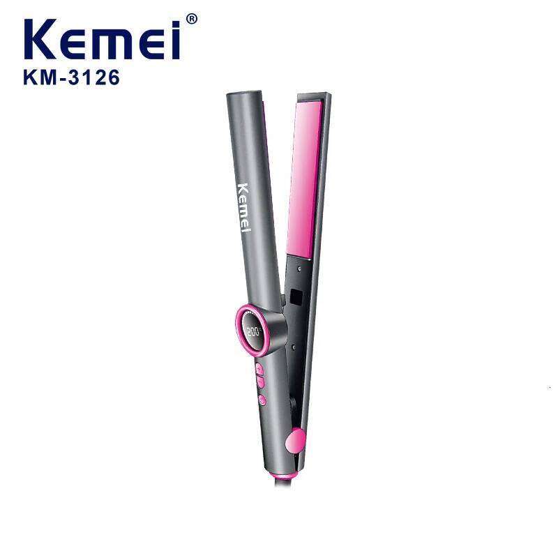 Kemei Km-3126 Dual-Purpose Straightener Curling Iron, Negative Ion Protection, Professional Hair Styling Iron For Women