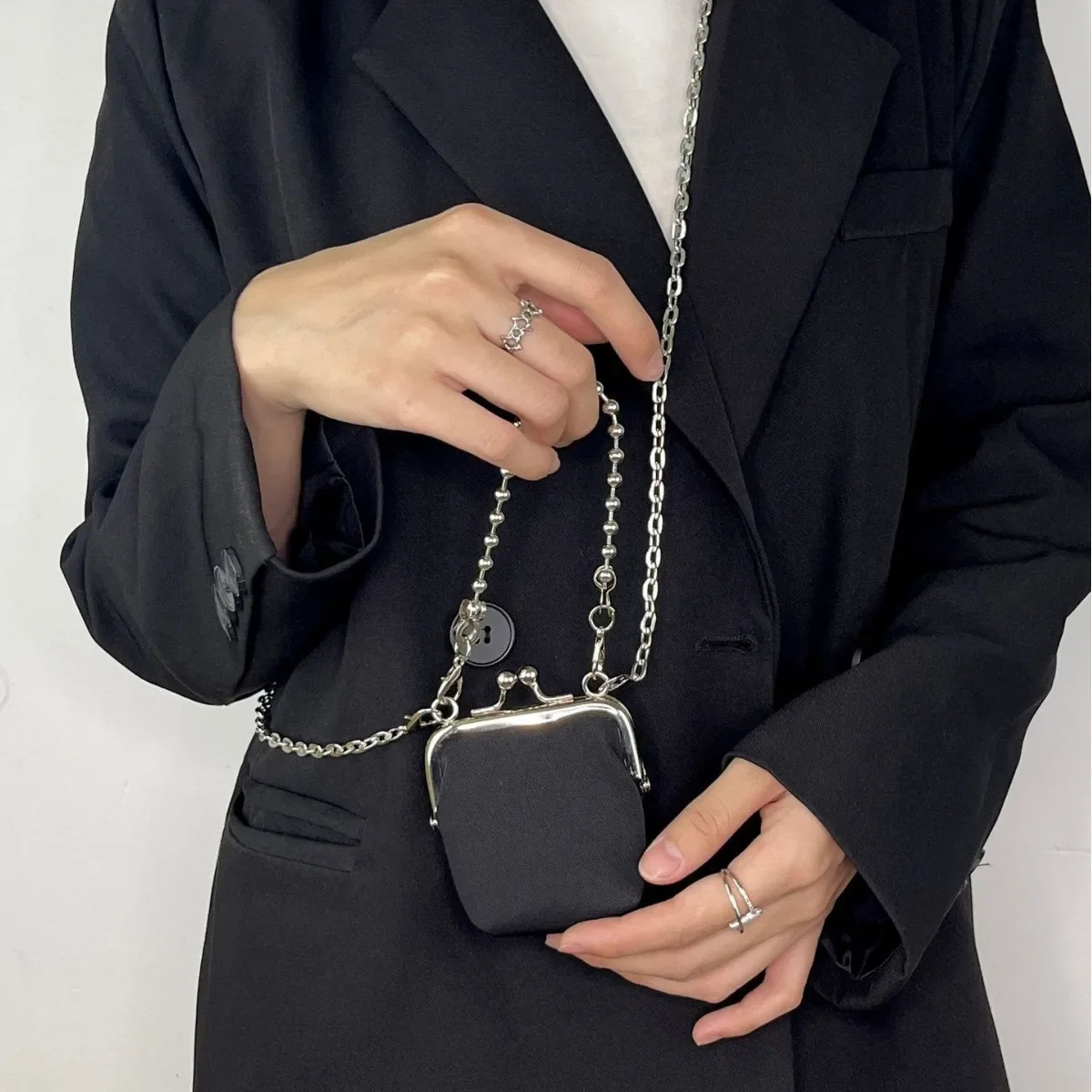 Clip on Coin Purse for Women High-quality Denim Shoulder Bag Fashionable Lipstick Mini Crossbody Bag 250805