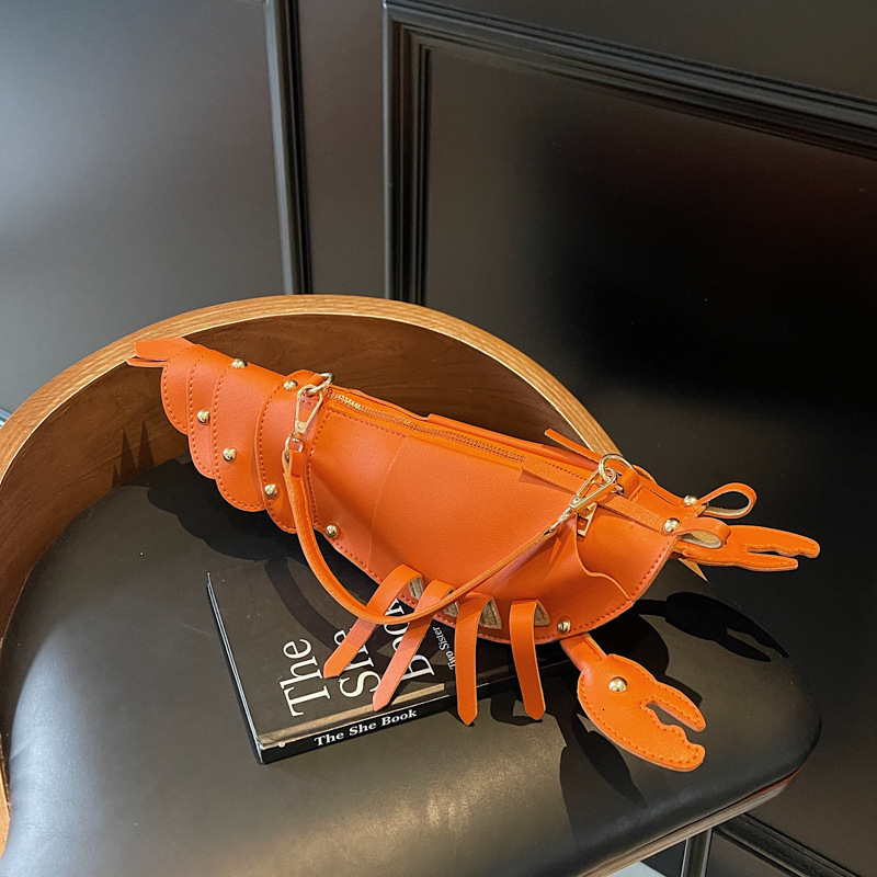 Free shipping designer Ins Style Creative Bag for Women 25 New Niche Design Internet Celebrity Lobster Bag Quirky Shoulder Bag Crossbody Bag