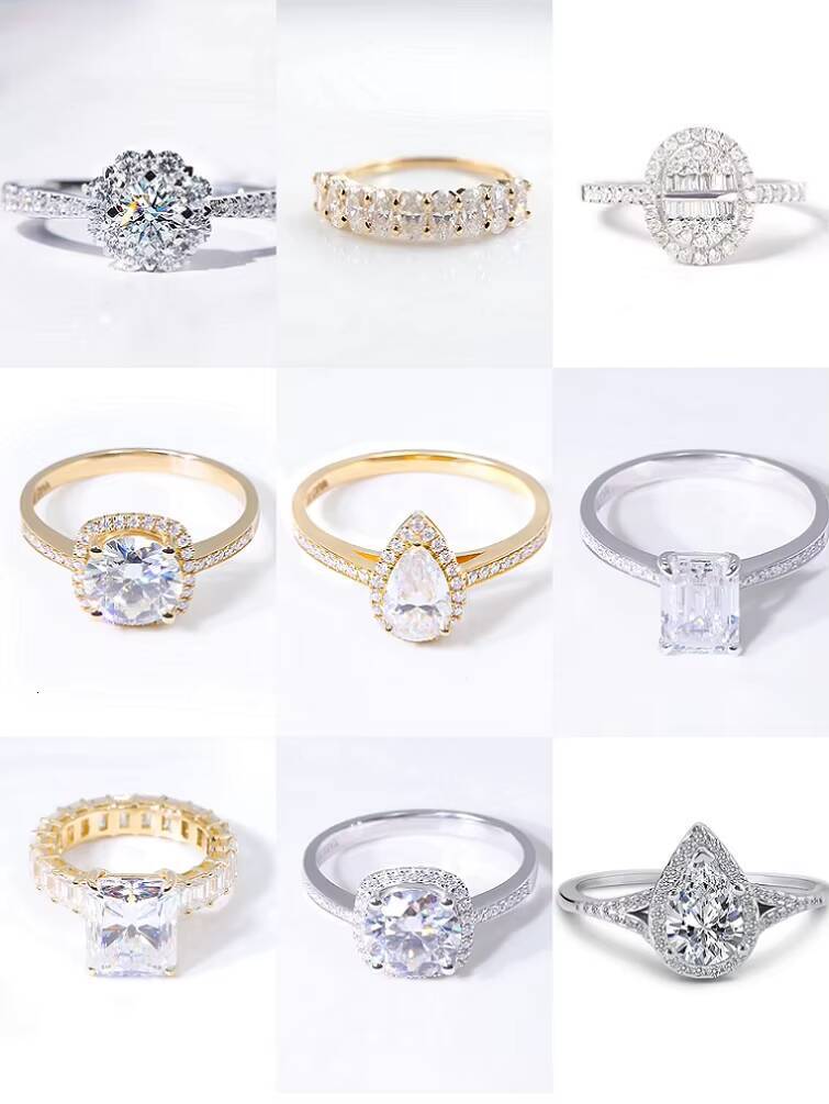 Design Romantic Wedding Ring 14K Gold 2CT Oval Shape VVS D Color Moissanite Diamond Ring with GRA for Women Fashion Jewelry