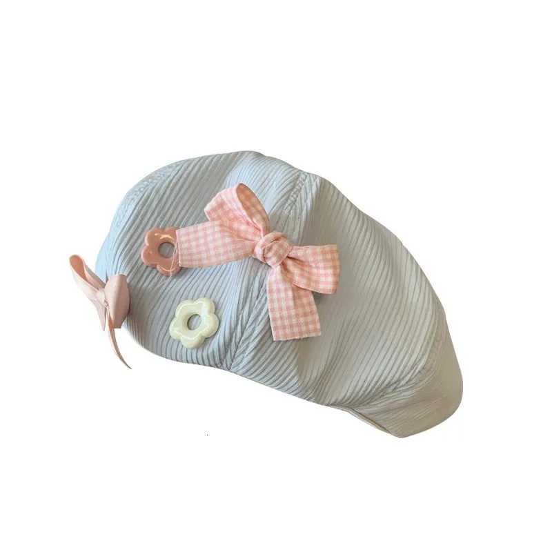 Womens Beret With Bow Flower - Janese Cute Versatile Painter Hat Slimming For Large Head Dopamine Fashion C Gift For Her XJ250807