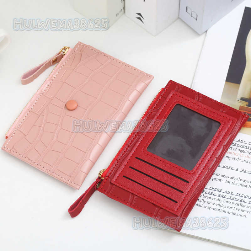 2021 New Popular Zero Wallet Female Student Bus Card Bag Simple Fashion Splicing Contrast Color Zipper Bag Female Student H250806