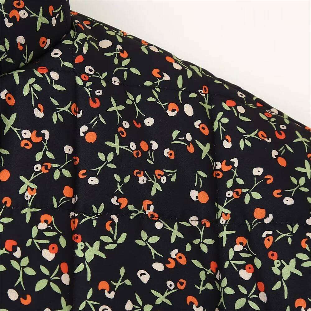 Designer Clothing 2025 Taop&Za Autumn New Women's Fashion Casual Versatile Long Sleeve Pocket Decoration Printed Cotton Jacket