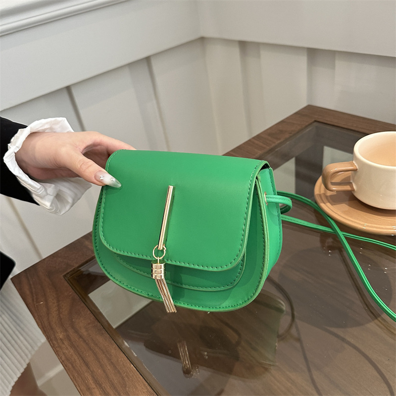 TB BHULAMTE Designer Luxury Women's Mini Handbag Urban Fashion Simple Solid Color Single Shoulder Tassel Small Square Bag New Versatile Casual Ma