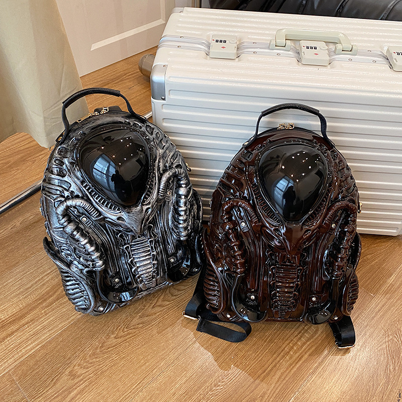 Free shipping designer Unique Niche Bag for Women Y2K Unique Shaped Backpack Personality Street Punk Style Unisex Commuter Bag