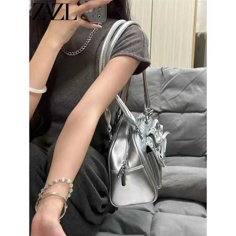 Ele Knot Ballet Bowling Bag Womens 2025 New Commuter Shoulder Handbag Versatile Fashion Soft PU Leather Z250807