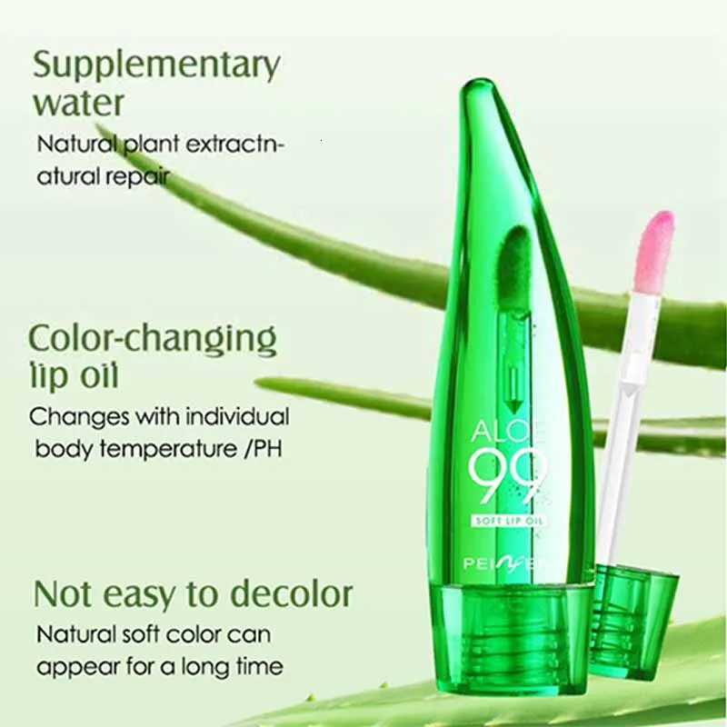 99% Aloe Vera Temperature - changing Lip Balm Anti - dryness Long - lasting Moisturizing Transparent Liquid Lip Care ProductXJ250807