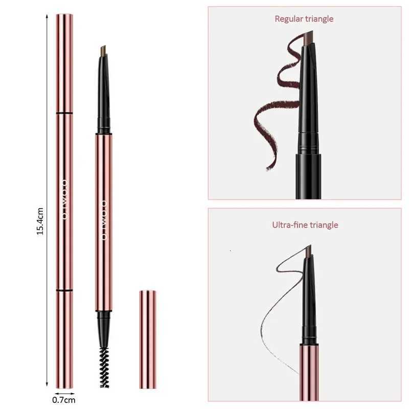 0.Tv.O 6 Colors Ultra Fine Triangle Eyebrow Pencil Presis Brow Definer Long Lasting Waterproof Blonde Brown Eye Brow Makeup W250807
