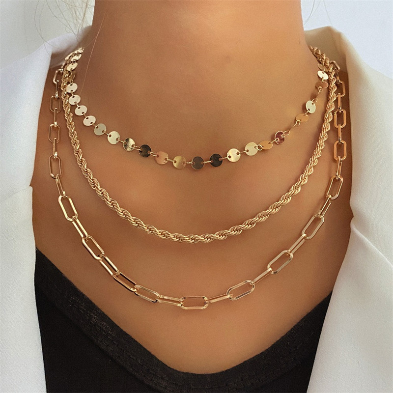 Designer Herringbone Necklace Women,Dainty 14k Plated Snake Necklace, Simple Gold Layered Necklaces,Gold Jewelry Gift for Women