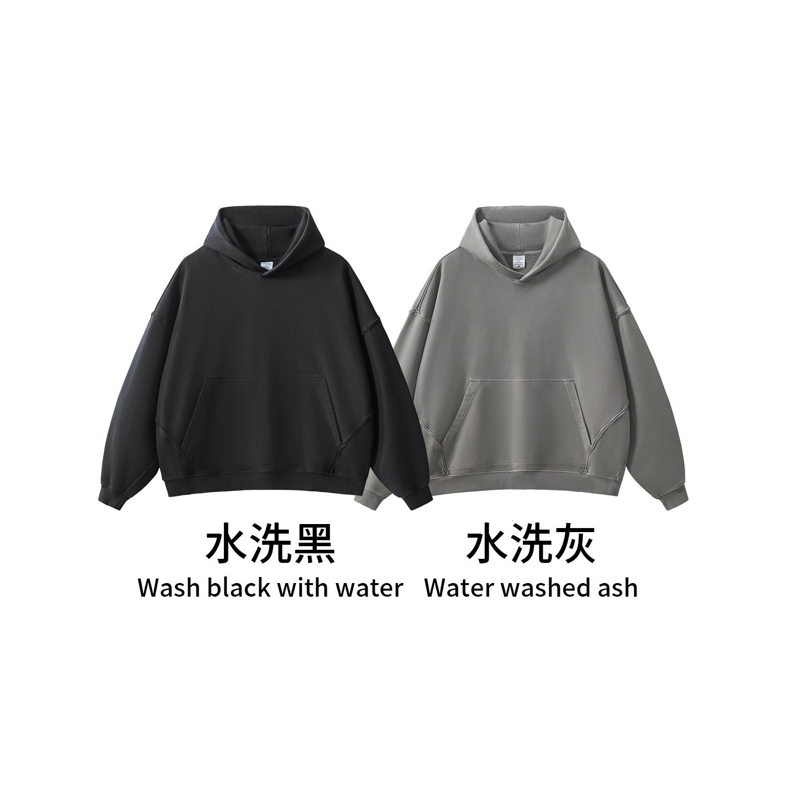 Free Shipping Designer Hoodie Men's Clothing With Rolled Edges Sewn And Washed Heavyweight Pure Cotton Terry Hooded Sweatshirt Men's Fog Ame