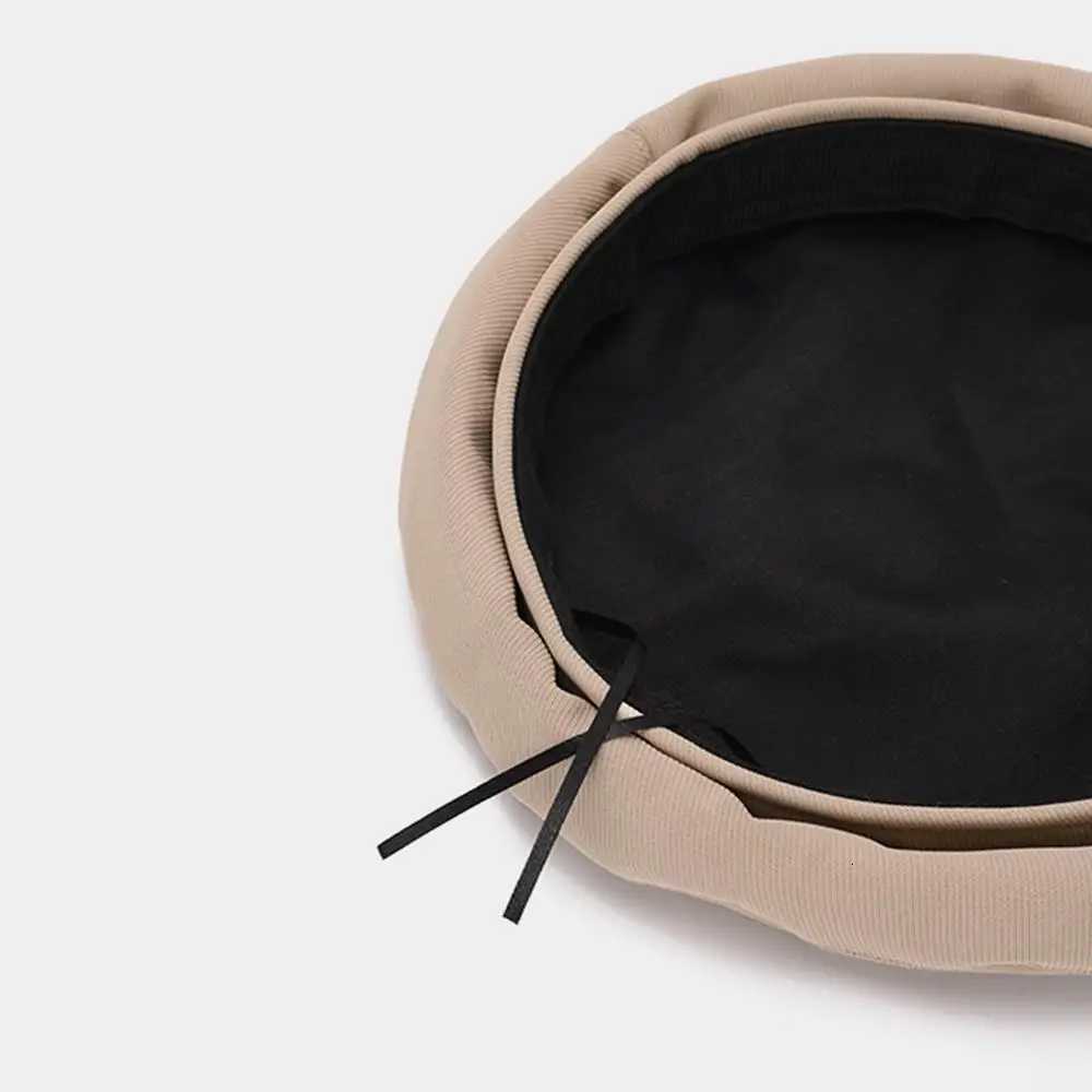 Retro Metal Buckle Beret Women British Casual Painter Hat Solid Color Brim Hat Vintage Chic Dr?hat Sun Protection Hat New XJ250807