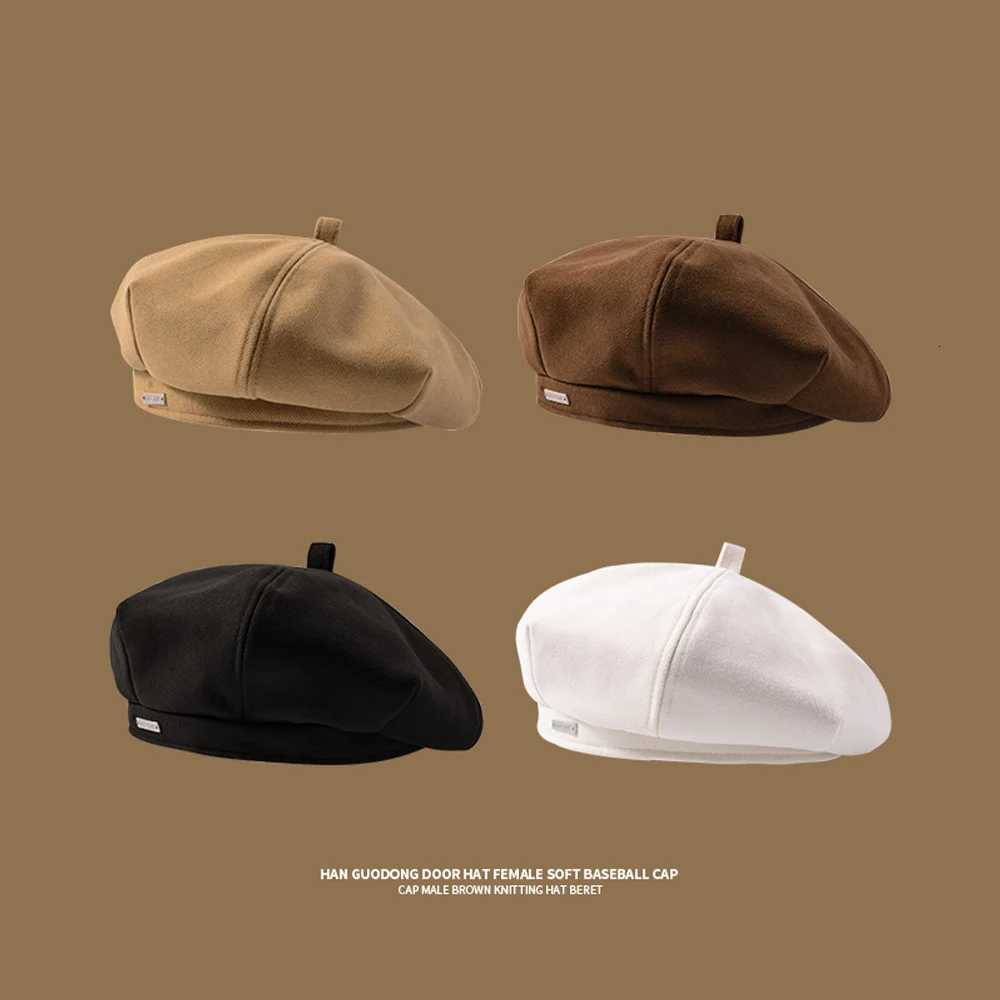 2025 Black Beret for Women - Spring Autumn Winter Octagonal Painter Hat Large Head Circumference Small Face Fashion XJ250807