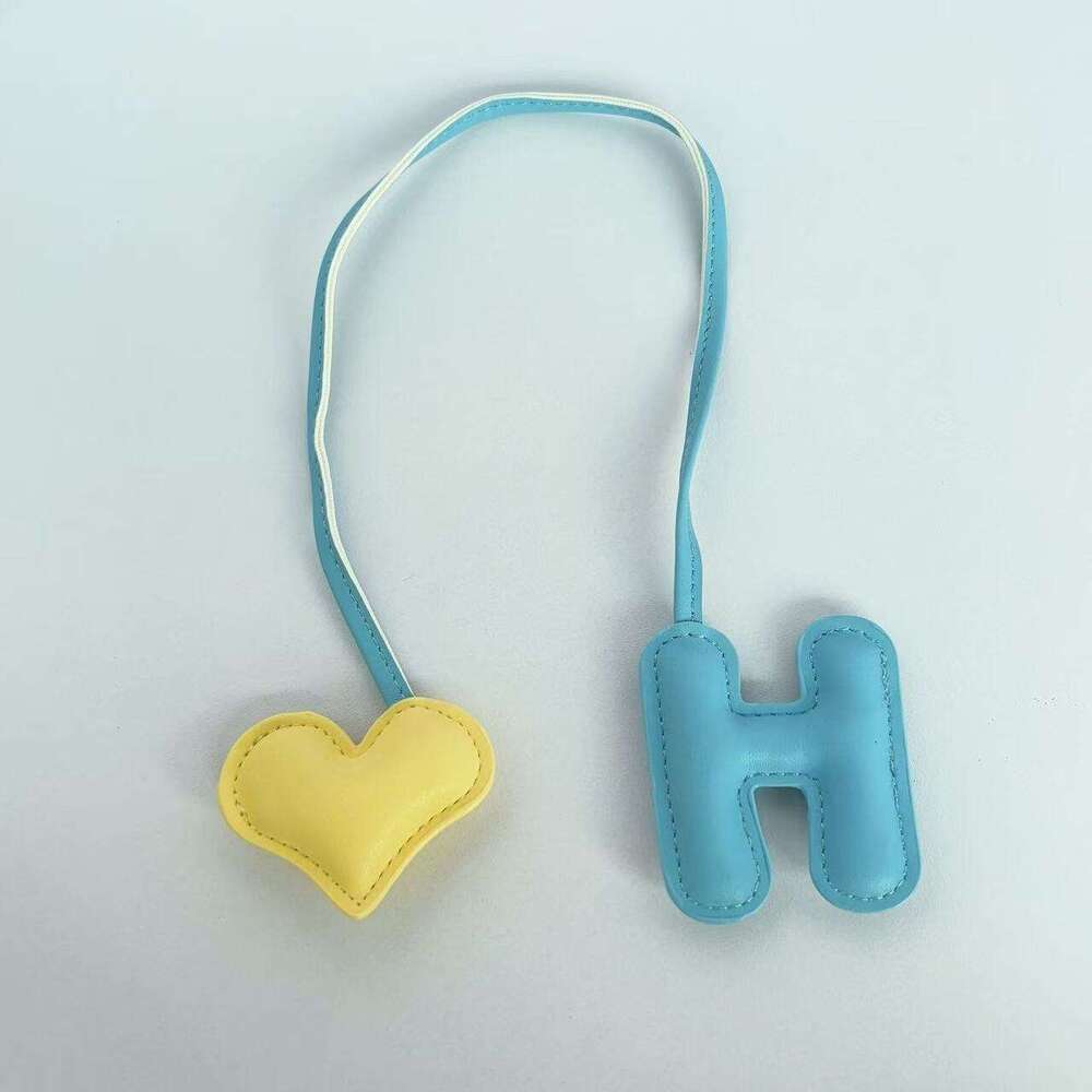 Creative Letter H Color-Block Basket Heart Bag Pendant Car Macaron Color Series