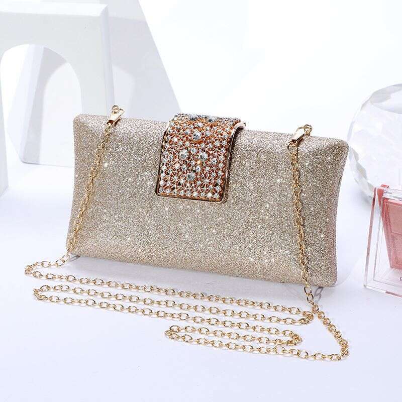 Banquet Temperament Celebrity Clutch Rhinestone Snap Wallet Dress Female Hand Evening Bag