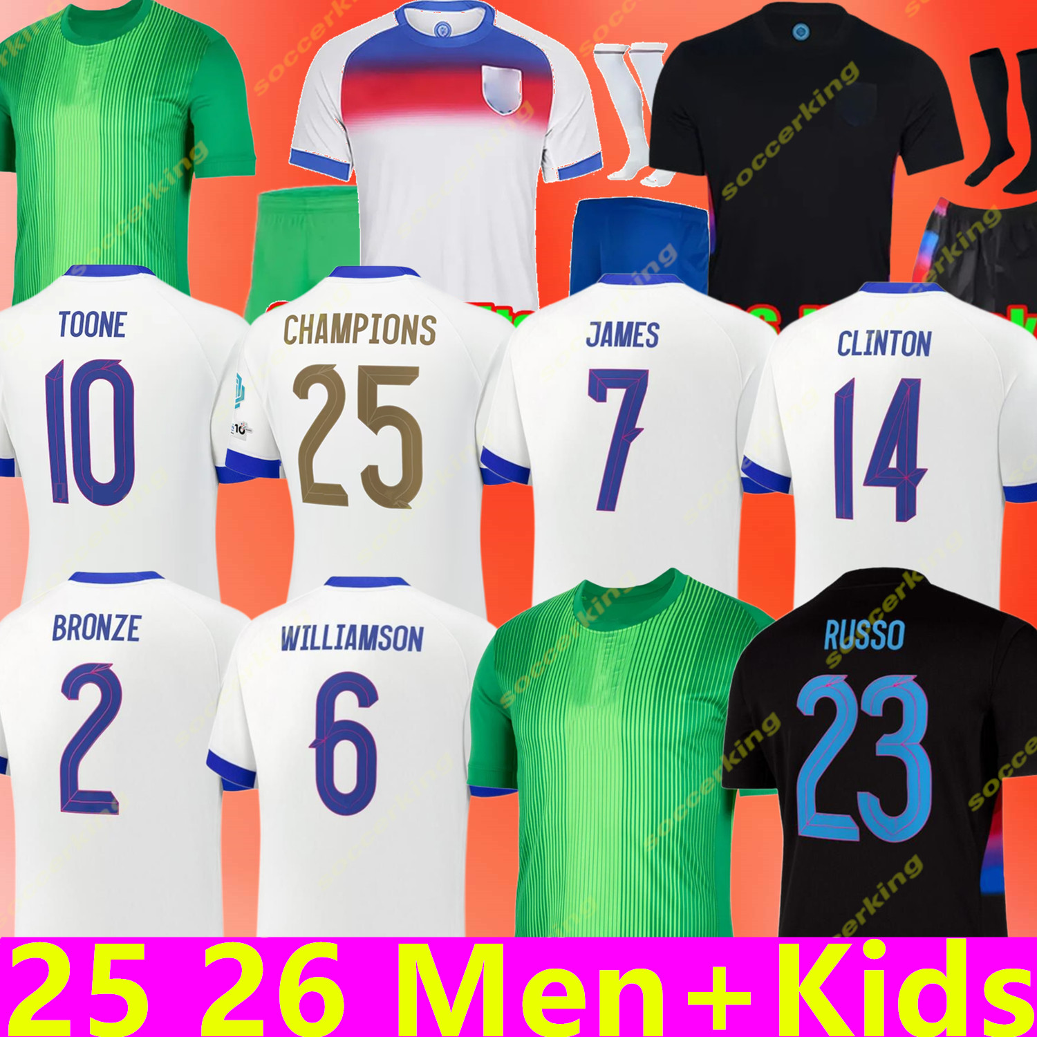 25 26 Euro Cup EnglandS jersey BELLINGHAM home away Soccer Jerseys RICE SAKA FODEN RASHFORD STERLING STONES GREALISH KANE Men Kids fans player Football Shirt kit