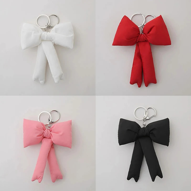 Y2K Trendy 3D Bowknot Keychain Sweet Bow Keyring For Girls Fashion Bag Pendant Backpack Hanging Decoration Couple Gifts 250807