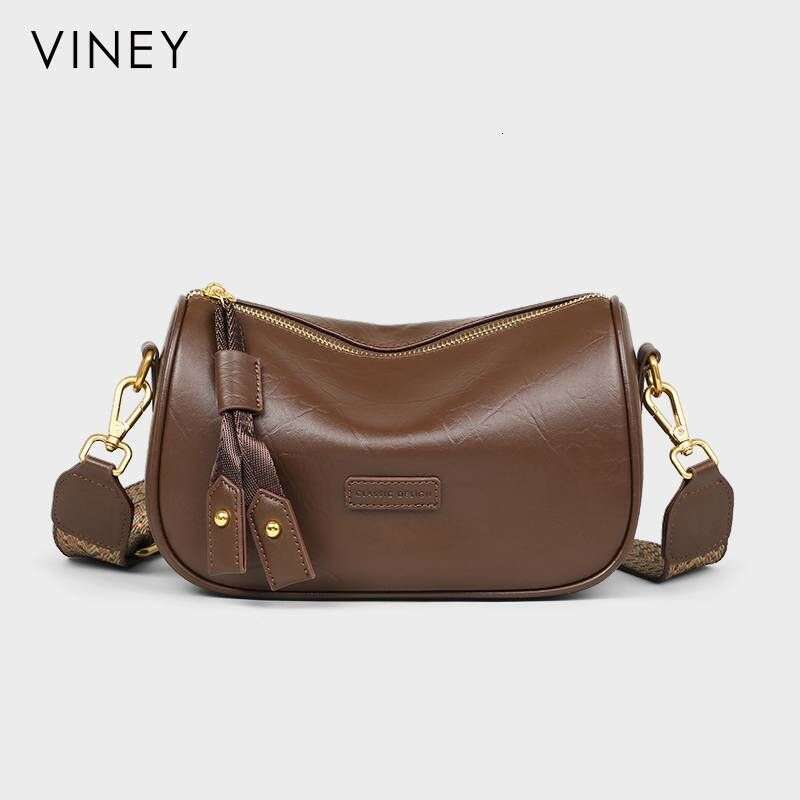 VINEY Women 2025 New Summer Messenger Genuine Leather Women's Commuter High-end Shoulder Pillow Bag