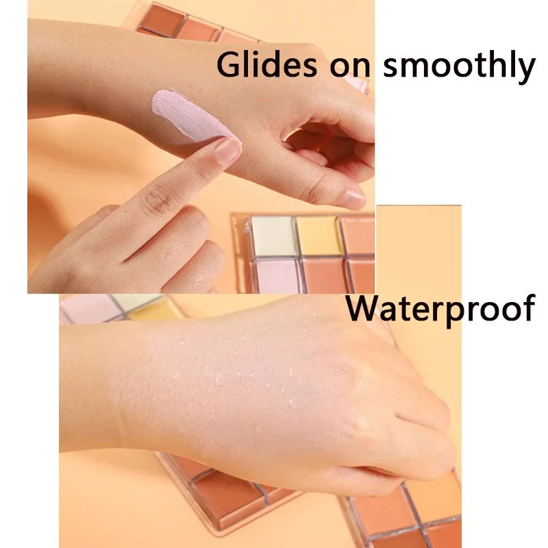 12 Color Nude Concealer Palette Contour Cream Acne Spot Corrector Dark Circles Face Foundation Brightening Pigment Cosmetic 250730