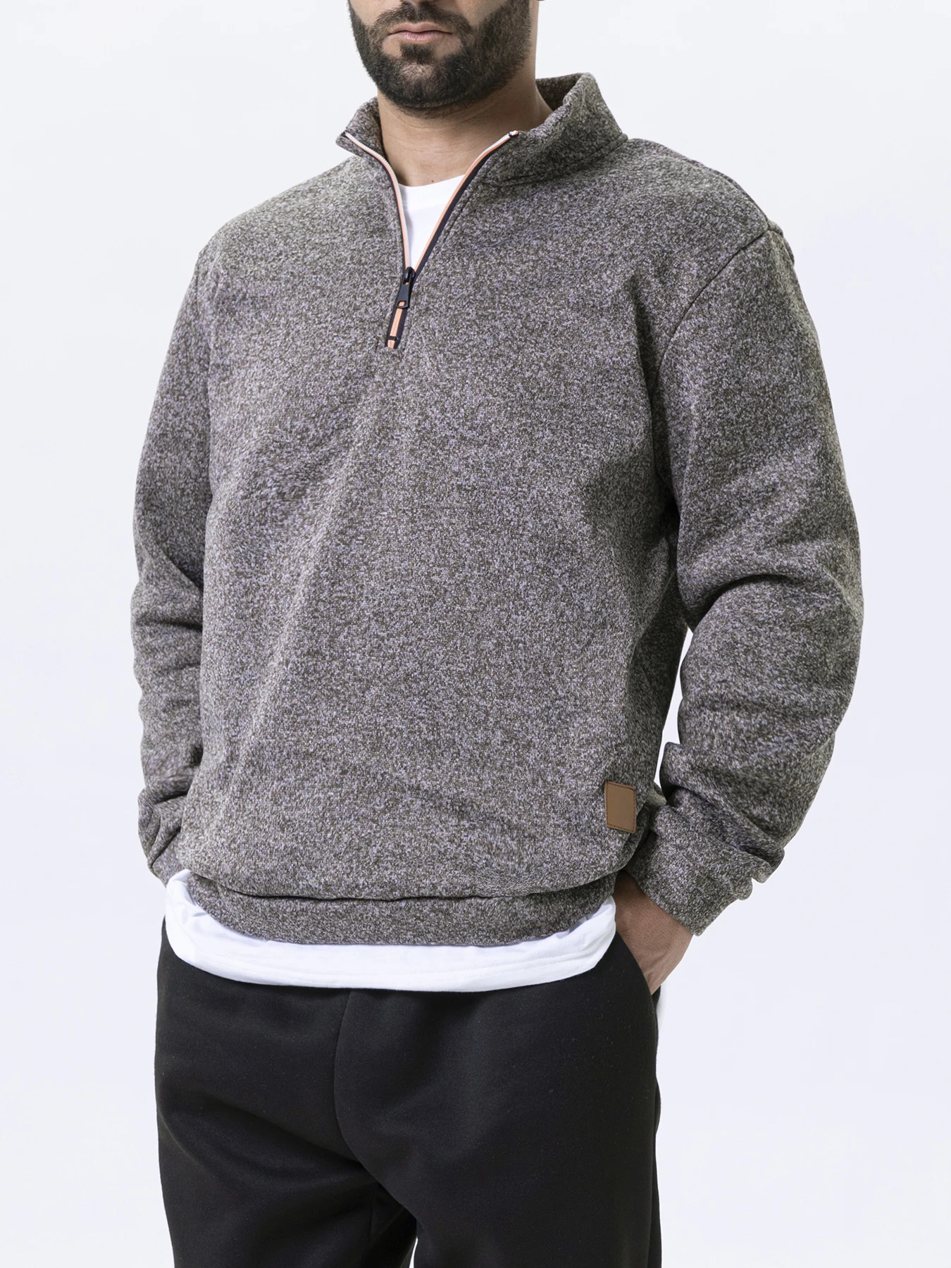 Mens Quarter Zip Up Sweaters Slim Fit Lightweight Mock Neck Pullover Casual Half Turtleneck Knitted Outdoor Streetwear 250807