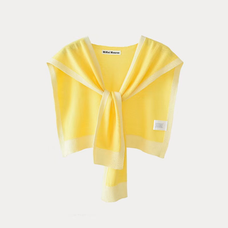 K1610 Navy collar fake collar small stature shawl new style high-end thin knotted small shoulder