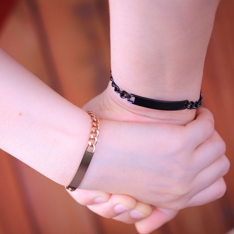 Simple Customized Name Logo Text Men 18k Gold PVD Stainless Steel ID Blank Bar Bracelet Jewelry Length 20cm/20cm+5cm 19cm+5cm wholesales frop ship for