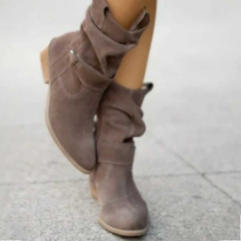 Womens Boots Suede LG Boots Soft Platform Boots Side Zipper Women Wern Boot Plus Size Solid Color Chelsea Boot Womens Boots XJ250807