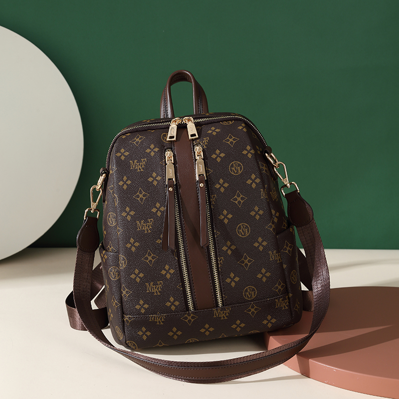 MKF designer bag free shipping Light luxury high-quality backpack fashionable Large capacity simple versatile trendy schoolbag for women