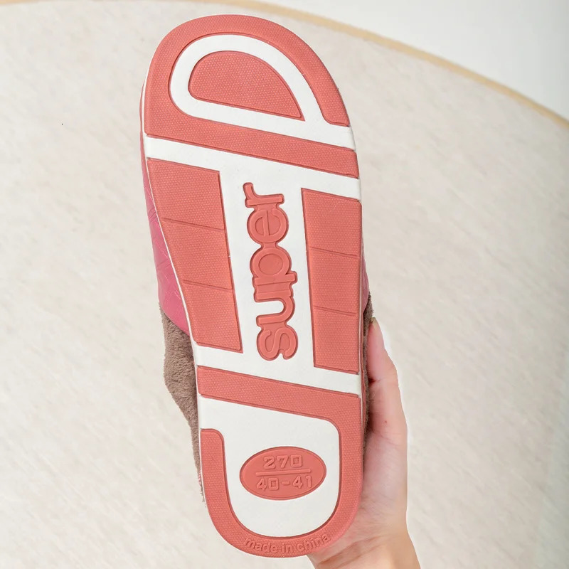 Mens Soft Plush Cozy House Casual Slippers Waterproof -skid Slip-on Shoes Fuzzy Lining Indoor Walk Autumn Winter Couples 250805