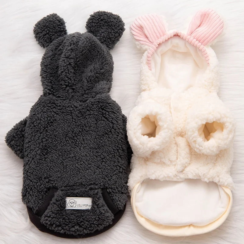Dog Hoodies Jacket Winter Warm Dog Clothes for Small Dogs Thickened Puppy Overcoat Cute Soft Cat Jacket Coat Pet Costumes 250805