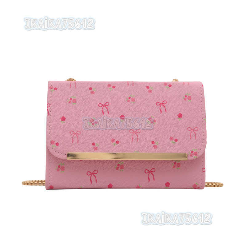 Trend Cherry Print Small Square Bag for Women 2025 Summer New Fashionable Shoulder Bag Crossbody Bag H250806