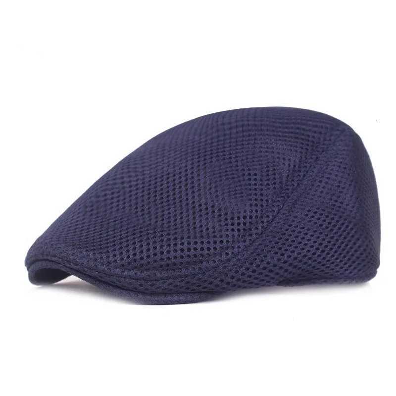 Breathable Mesh Hollow Berets Hat For Men Convenient Spring Summer Beret Quick-drying Newsboy C Retro Sun Hats Painter Cs XJ250807