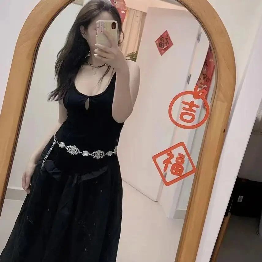 Handmade Punk Style Waist Chain with Multiple Elements and Versatile Pendants 250805