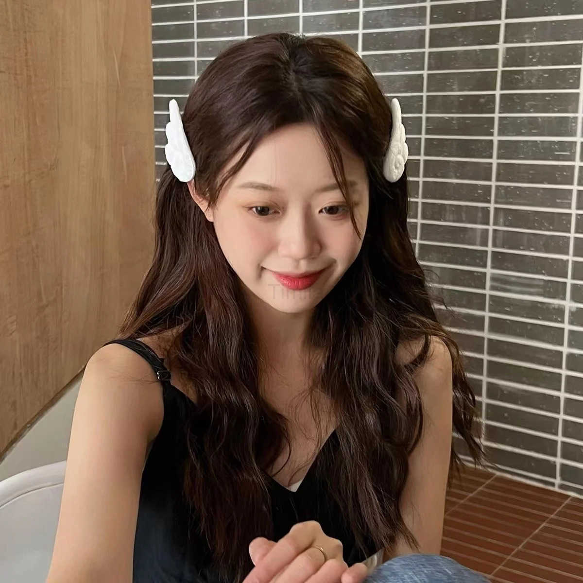 2pcs Angel Wing Hair Clips for Girls Cartoon PLUSH Pins Barrette Wing Hair Hoop Christmas Holiday Dress Up Hairpin Accessories U250807