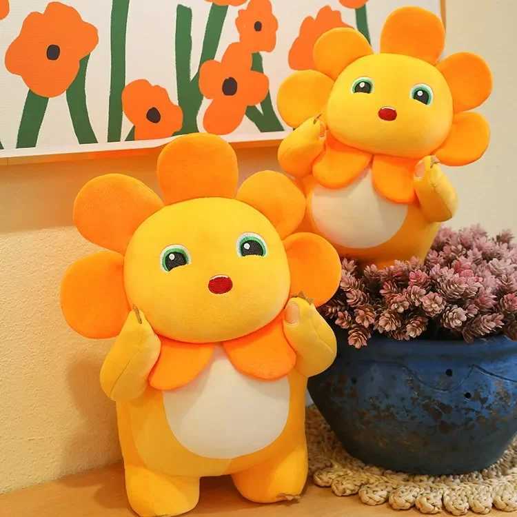 Kaii Sunflower Nailong Plush Toy Smile Dinosaur Silly Cute Stuffed Anime Sofa Pillow Room Decor for Kids Birthday Gift XJ250807