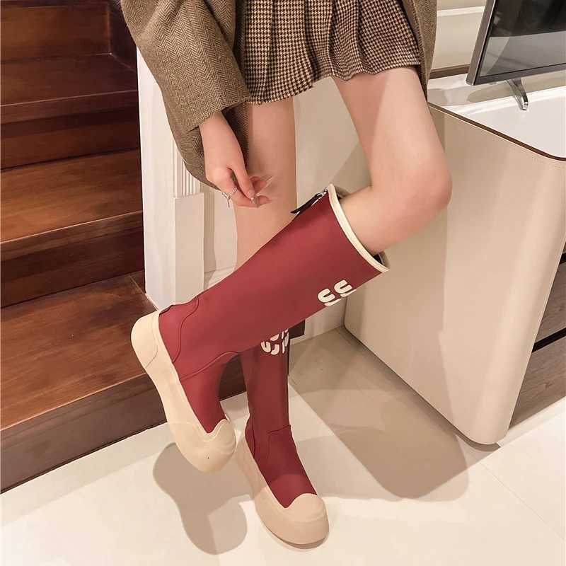 2024 Summer New Female Breathable Hollowed Out Mesh Boots Genuine Leather High Knee Boots High Heels Show Thin Cool Boots XJ250807