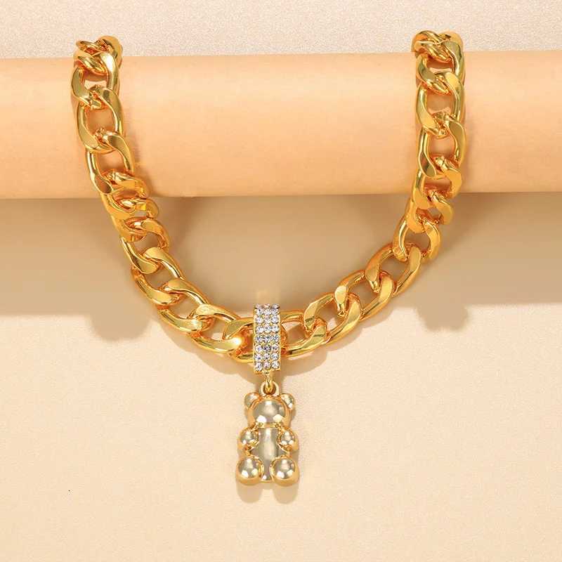 Stonefans Women Beach Foot Jewerly Titanium Steel Anklet Leg Chain Metal Bear Pendant Anklet Men Holiday Accessories Y250805