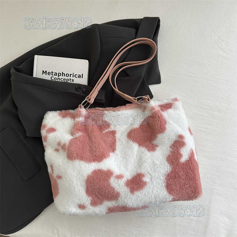 Personalized Large Capacity Furry Bag Trendy Fall Winter 2024 New Style Trendy Single Shoulder Tote Bag H250806