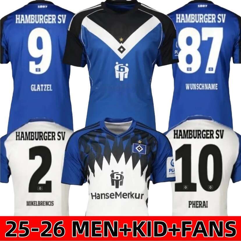 25 26 Hamburger SV Jerseys PHERAI KONIGSDORFFER GLATZEL KARABEC Soccer Jerseys REIS SCHONLAU MEFFERT ELFADLI RICHTER DOMPE MUHEIM 2025 football men and kids shirt
