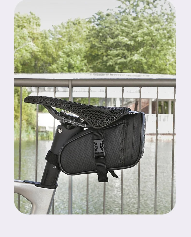 Bike Seat Bag, Water Resistant Bicycle Saddle Bag Under Seat, Cycling Seat Pack for Mountain Road Bikes and Commuter
