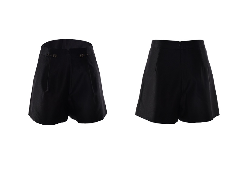 Womens Shorts Dressy High Waisted Wide Leg Tailored Shorts Pleated Business Casual Work Trouser Shorts With Pockets 6113653