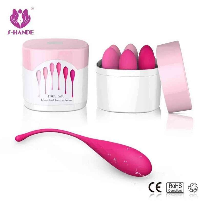 NXY Eggs 6pcs Vaginal Tighten Exercise Kegel Balls 10 Speed Vibrating Silicone Ben Wa Ball G Spot Vibrator Ero