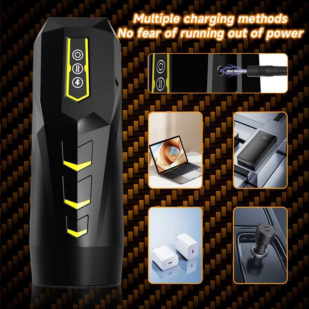 Automatic Thrusting Male Masturbator with 9 Modes Telescoping Hands-free Masturbation Cup Pocket Pussy Sex Machine for Men Adult Toys W250807