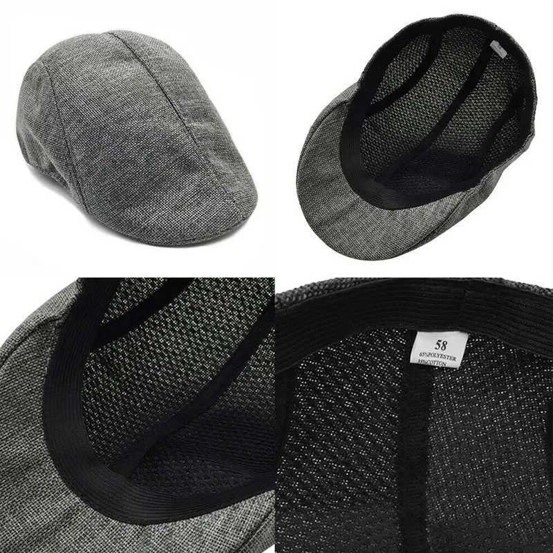 Fashion Men Berets C British Style British Linen Beret Fashion Flat Cs Classic Vintage Cabbie C Cheau Homme Peaked C XJ250807
